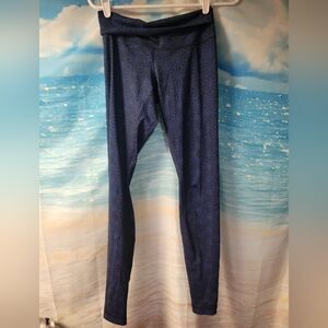 Lululemon‎ Geometric Leggings Blue Roll Down Waist Size 6